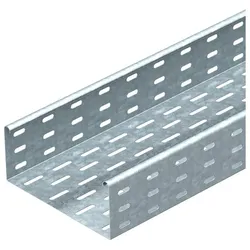 OBO Bettermann OBO MKS 810 FS 85x100mm Kabelrinne mit RLVL-Verbinderset (Kabel), Elektronikzubehör + Gehäuse, Silber