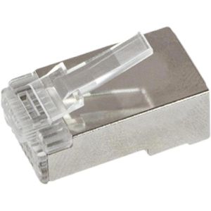 LogiLink Modularstecker MP0077, Cat.6, RJ45, AWG24 bis AWG27, geschirmt, zum Crimpen, 50 Stück