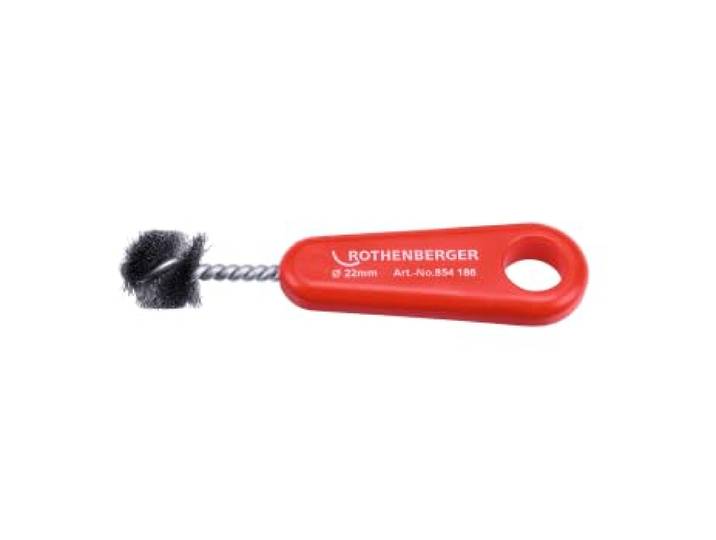 ROTHENBERGER Industrial koperen buis binnenborstel, voor het snel reinigen van soldeerfittingen, 22 mm, 854186