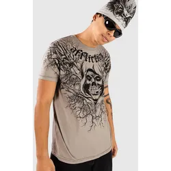 Affliction Misfits Reaper T-Shirt silver lava wash Gr. S