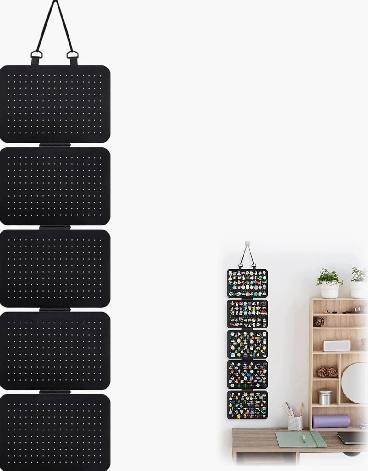 Merkloze Filten Wandorganizer voor Sieraden, Oorbellen en Broches