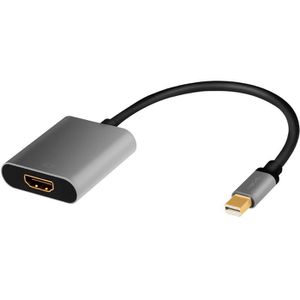 LogiLink Displayport-Adapter CDA0110, DP 1.2, 120 Hz, Mini DP-Buchse auf DP-Stecker, grau, vergoldet, 4K UHD