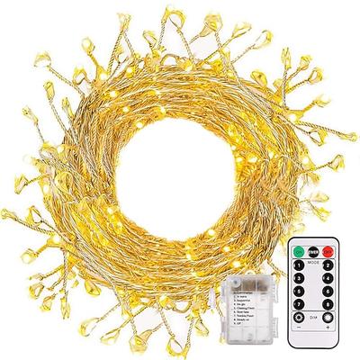 2m 200 LEDs Feuerwerkslichterkette Outdoor wasserdichte dekorative Lichter mit Fernbedienung 8 Modi Dimmfunktion und Timer für Feiertagsfeiern