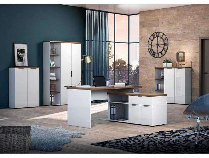 Aktenschrank Navu - 192 cm 80 x 192 x 34cm Weiß