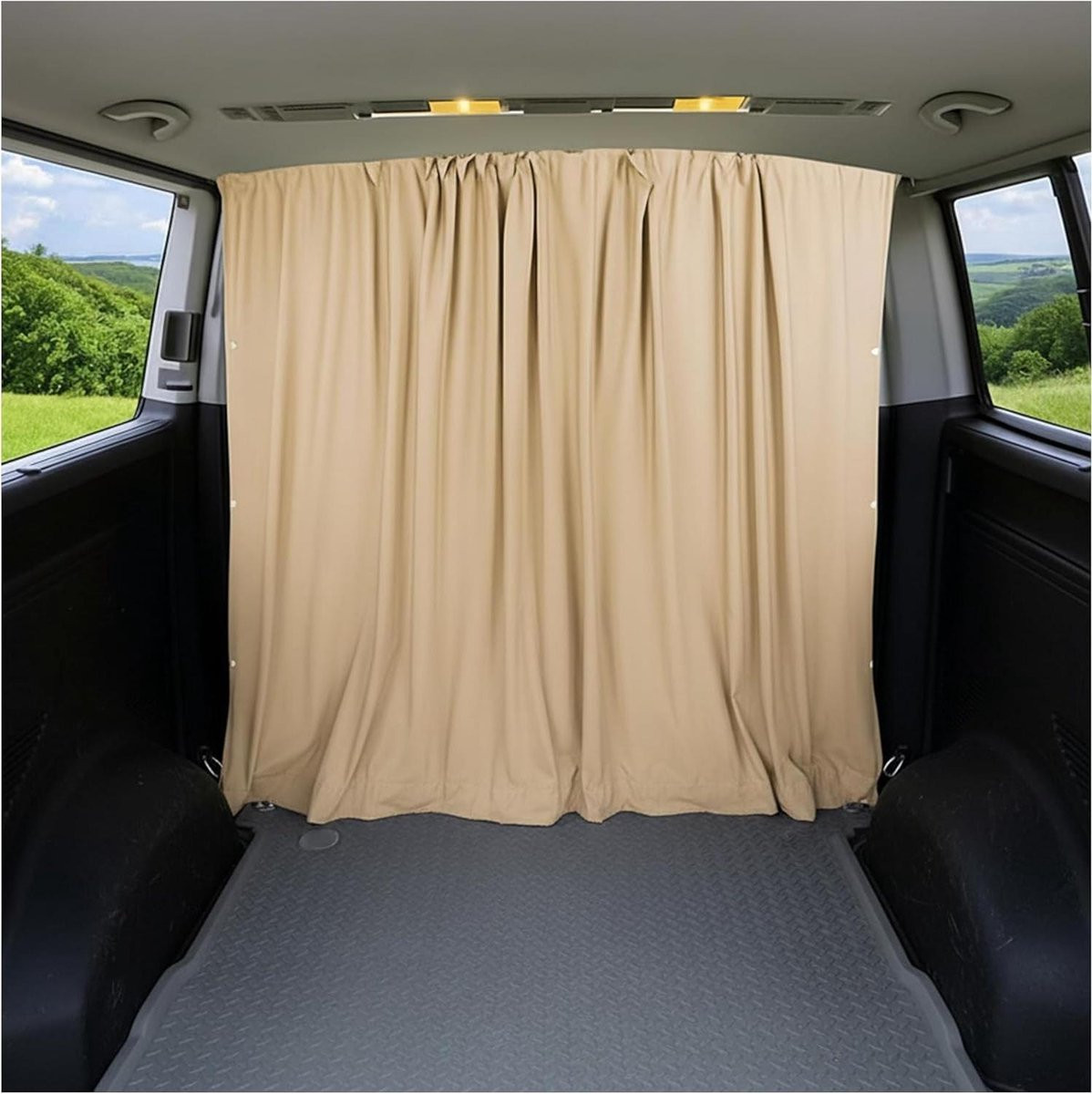 Beige Cabine Scheidingsgordijn voor Volwassenen - Ondoorzichtig Textiel - 160 x 180 cm