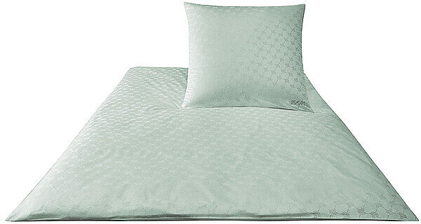 JOOP Satin Bettwäsche Cornflower 70x90cm / 140x200cm Silber silber EG