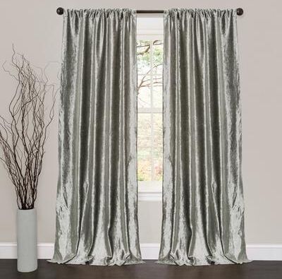 Lush Decor Velvet Dream Silver 84-inch Curtain Panel Pair - 40 x 84