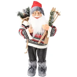 H & S Collection, Weihnachtsdeko, Santa stehend, Weihnachtsdekoration, 30 x 20 x 60 cm