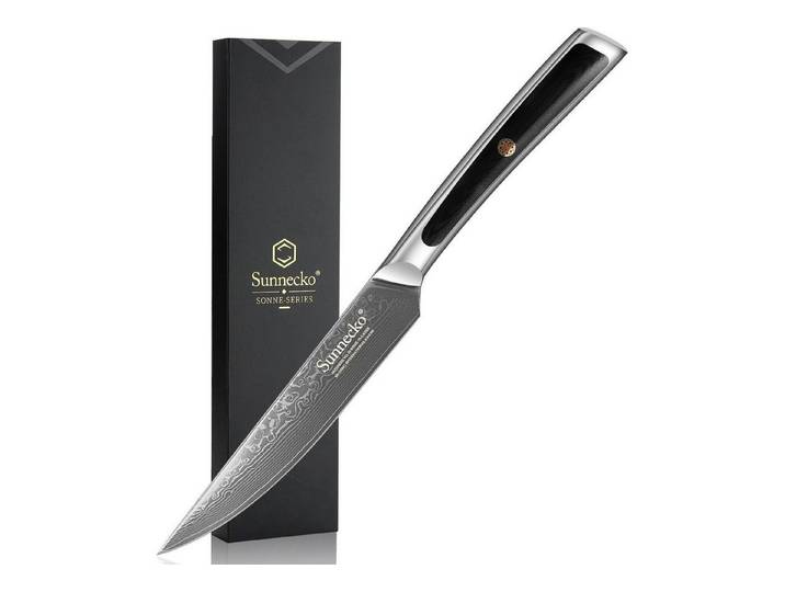 LuxusKollektion Steakmesser Damast Steakmesser 12,7cm scharf ergonomisch