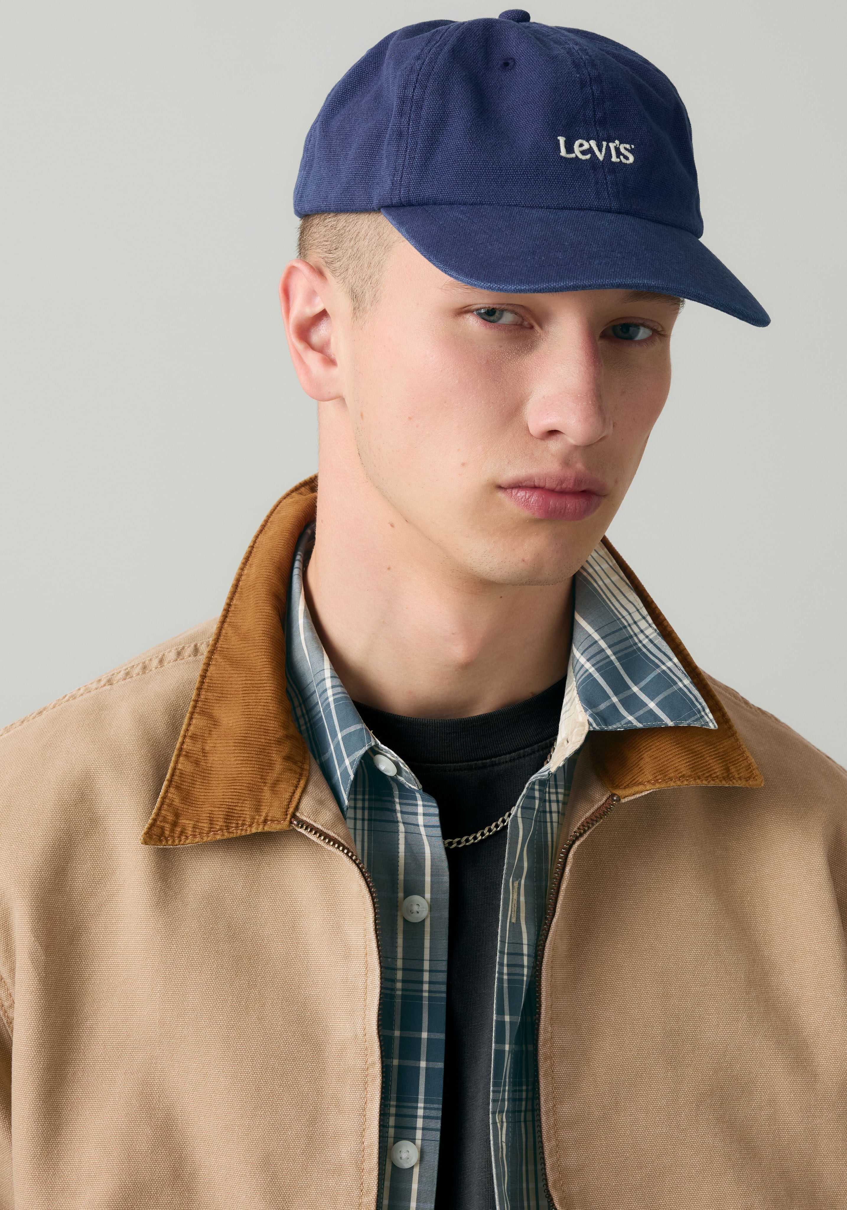 Baseball Cap LEVI'S "CLUB LOGO", medieval blau, Denim/Jeans, Baumwolle, Caps Baseball Cap, mit Logostickerei medieval blau Einheitsgröße