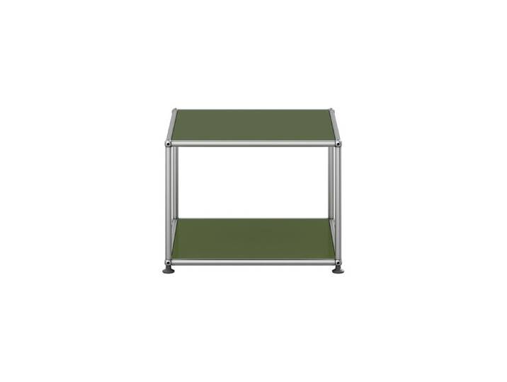 USM Haller Beistelltisch M22 olivgrün offen T 523 cm 52.3x39x52.3
