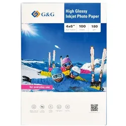 G&G Fotopapier »High Glossy Inkjet« 180 g/m2 10 x 15 cm 100 Blatt