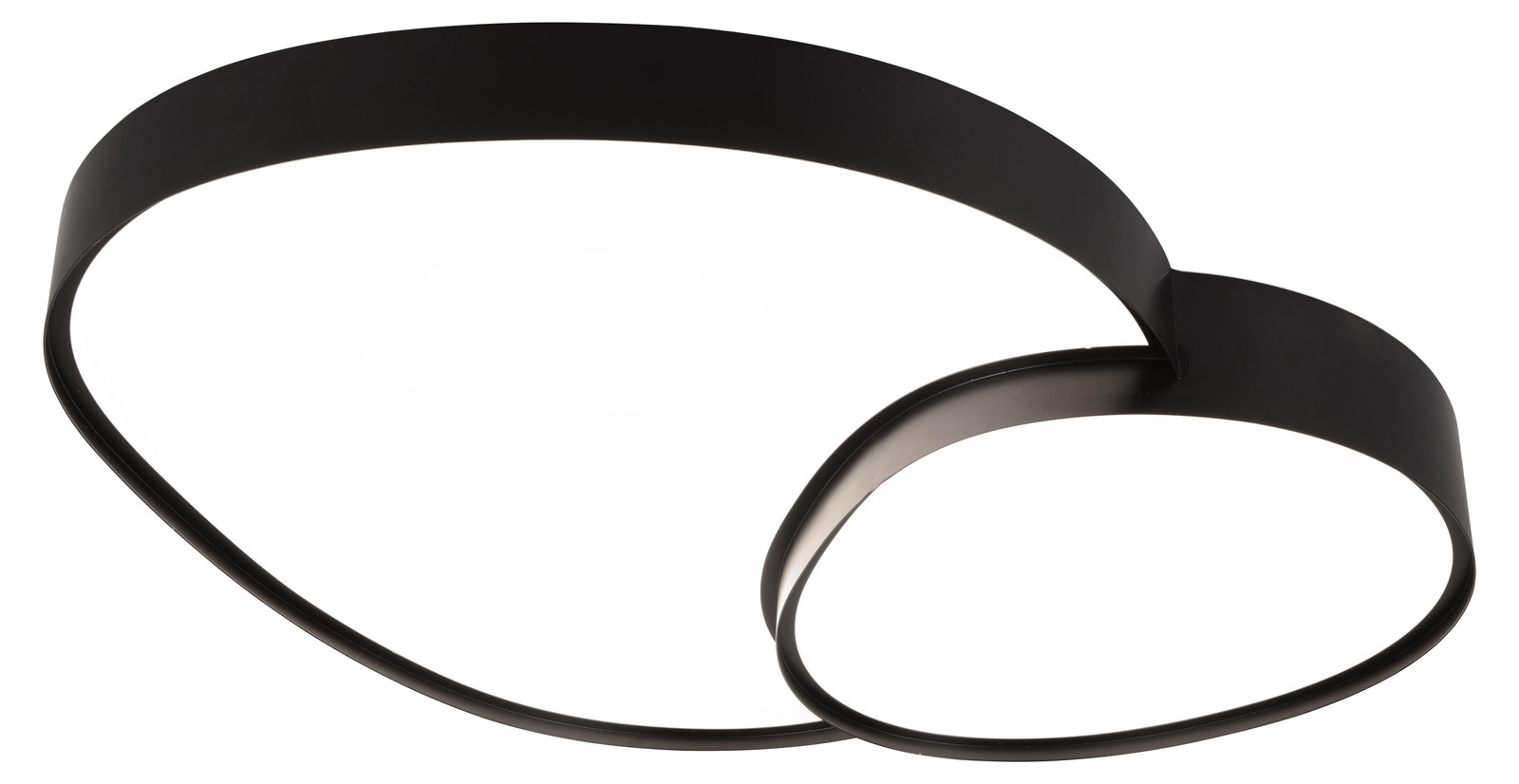 Trio Rise Organische Plafondlamp LED zwart