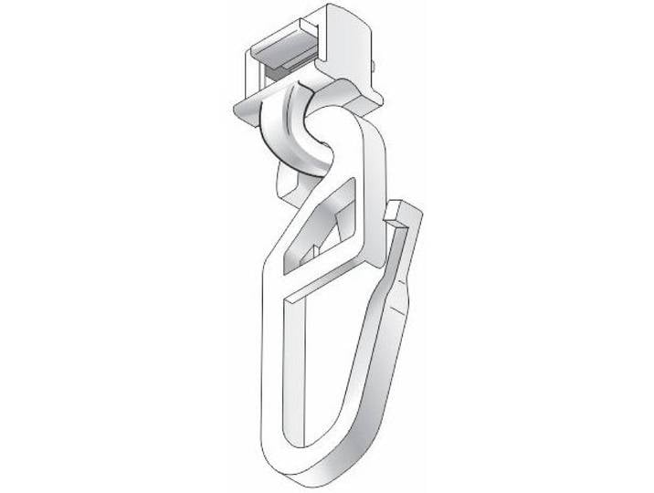 Klick-Gleiter HINNO hinno-clic HC32 Gr. 1, weiss (weiß), B:0,85cm H:1cm L:3cm, Kunststoff, Gardinenbefestigungen, Klick-Gleiter, HINNO Clic-Gleiter