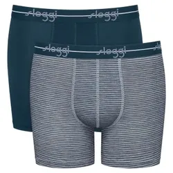 Sloggi 2P Men Start Short C2P Grau gestreift Baumwolle Large Herren