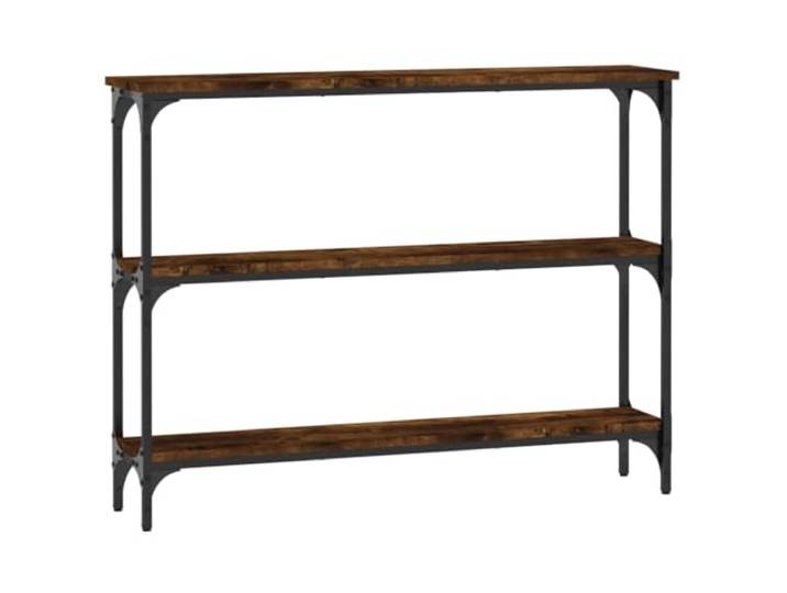 MNCVXAXG Konsolentisch Eiche Rauchgrau 100 x 22,5 x 75 cm Holz Mehrschichtiges Holz, Metall, verstellbare Füße, Wandbefestigung, Montage erforderlich, Eingang, Wohnzimmer, Flur