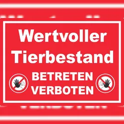 HB-Druck Wertvoller Tierbestand Aufkleber A4 (210x297mm)