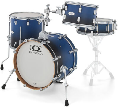 DrumCraft Series 6 Jazz Set SBB Satin Black to Vivid Blue