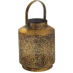 KERZENHALTER aus Metall, golden, 16x21cm