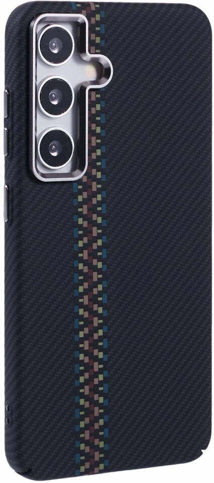 Samsung Galaxy S24 - EIDERWOOD Mønstret Carbon Cover - MagSafe Kompatibel - Dark ZigZag Pattern