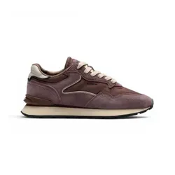 HOFF für Herren. 22602427 Leder-Sneaker City auberginebraun (45), Wohnung, Wildleder, Schnürsenkel, Lässig