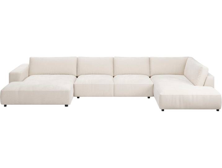 Wohnlandschaft MUSTERRING MR LUCIA, das ultimative Raumwunder von Musterring , nature, B:434cm H:81cm T:224cm, 100% Polyester, Sofas, Wohnlandschaft, Gigantische Fläche, erstklassige Kammerkissen & Luxus-Komfort