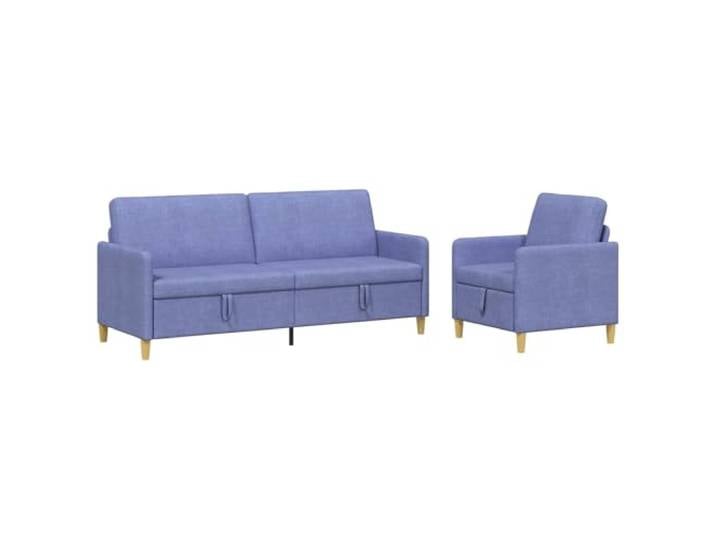 hliofuir Sofa Set mit Stauraum 2-Teilig Polstersofa Jeansblau Praktische Couchgarnitur fürs Wohnzimmer mit Klappsitz, bequemer Polsterung und verstecktem Fach für Decken und Kissen.
