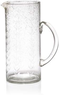 Zodax Tuscan Handmade Etched Glass Pitcher