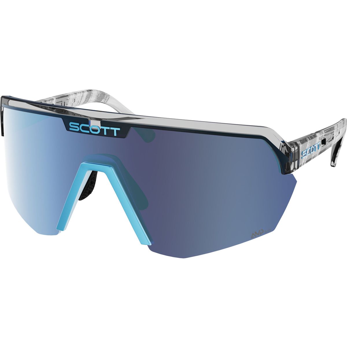 Scott Sunglasses Sport Shield black/neon blue / amp beryl blue chrome s3 (5128) 2811885128370