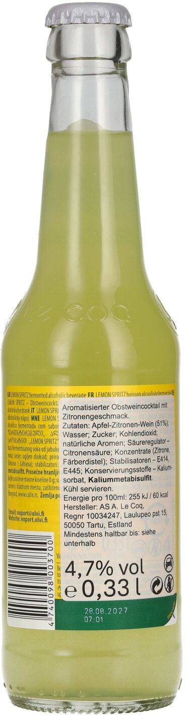 Le Coq LEMON SPRITZ 4,7% Vol. 0,33l