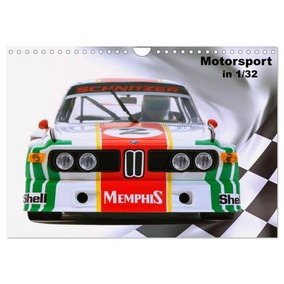 Motorsport in 1/32 (Wandkalender 2025 DIN A4 quer), CALVENDO Monatskalender