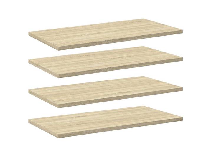 vidaXL Bücherregal-Bretter 4Er Set Sonoma-Eiche 60/30/1,5 Cm, Sonoma Eiche, 30x1.5x60 cm, Wohnzimmer, Regale, Wandregale