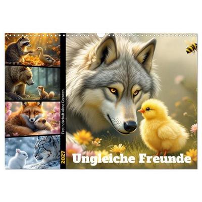 Ungleiche Freunde (Wandkalender 2027 DIN A3 quer), CALVENDO Monatskalender
