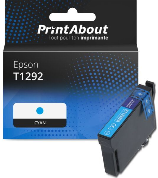Cartouche PrintAbout compatible pour Epson T1292 - Cyan