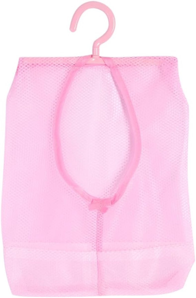 Multifunctionele Mesh Opbergtas voor Badkamer en Reizen, Roze