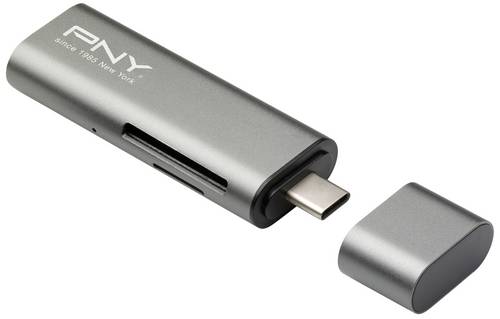 PNY R-TC-UA-3N1E01-RB Externer Speicherkartenleser USB-C USB 3.2 (Gen 1) Metallic