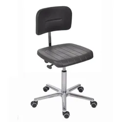 PROREGAL Antistatischer Arbeitsstuhl Arlington, kleiner Rückenlehne, Sitzneigeverstellung, ESD-Sitz, Sitzhöhe 49-68cm, Polyurethane, Aluminiumfußkreuz