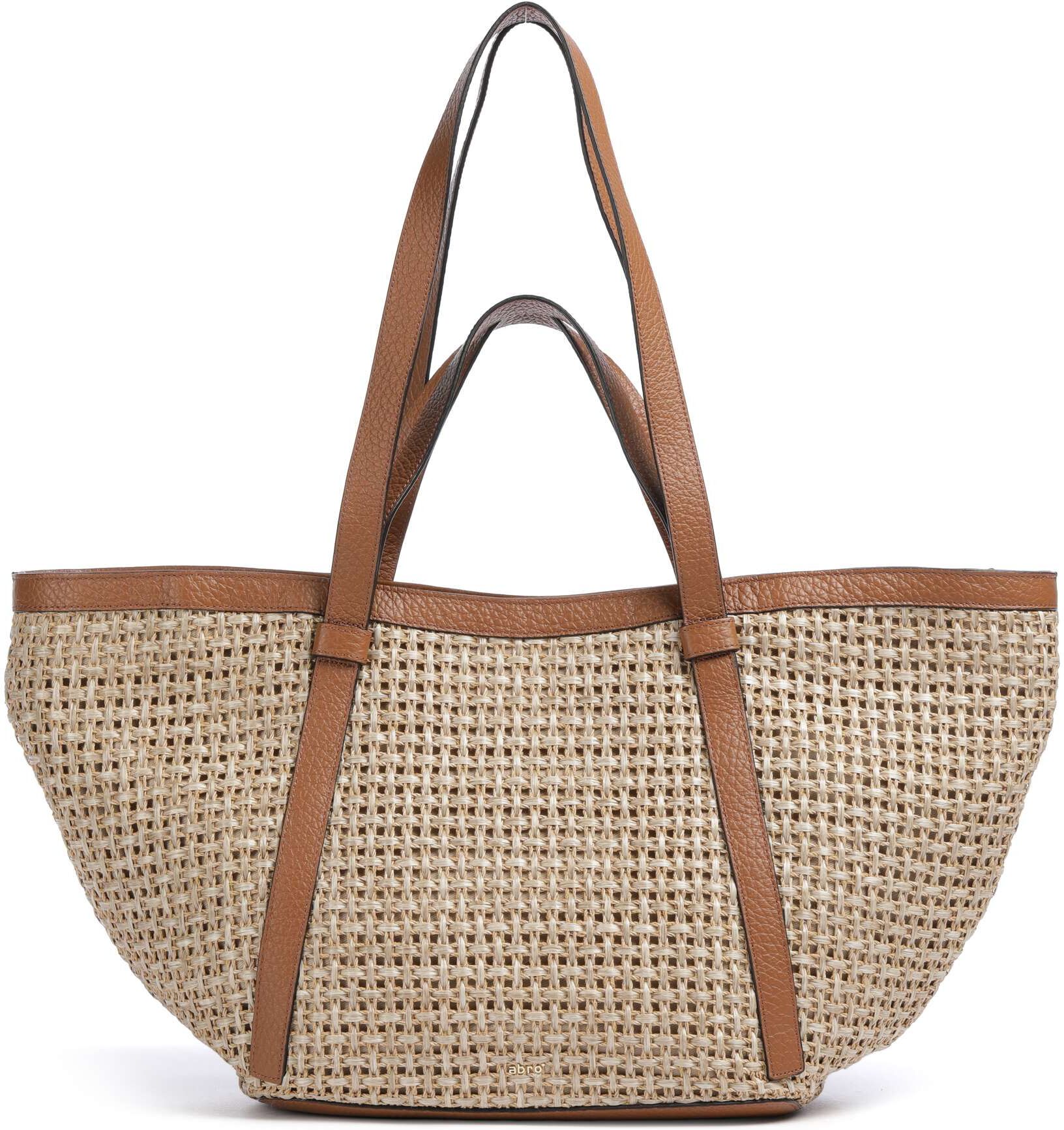 Abro Raffia Cordino Cosmo Large Shopper, braun