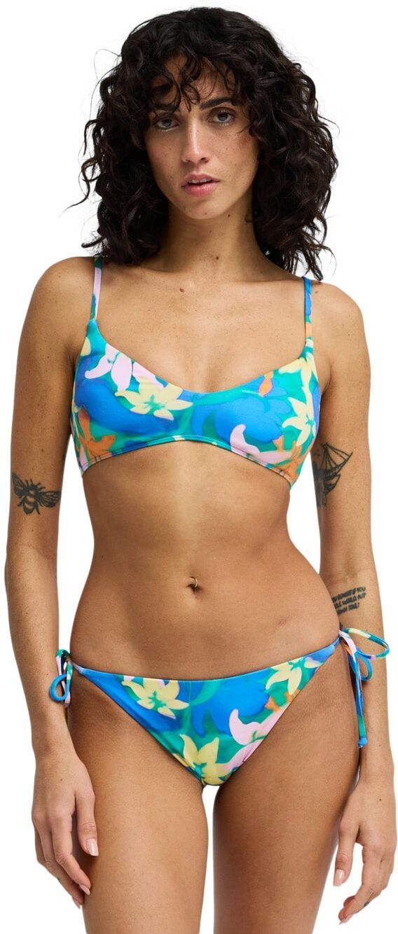 Bikini-Hose BILLABONG "Sol Searcher TS Tropic", Damen, Gr. L, US-Grössen, bunt (agua flores), Obermaterial: 78% Nylon, 22% Elasthan., Badehosen Bikini-Hose agua flores L, US-Grössen