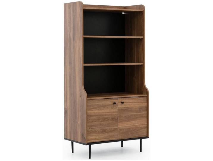 Lomadox Regal VAREDO-132, Eiche Nb. Wohnzimmer Möbel im modernen Vintage Design 80/160/45 cm
