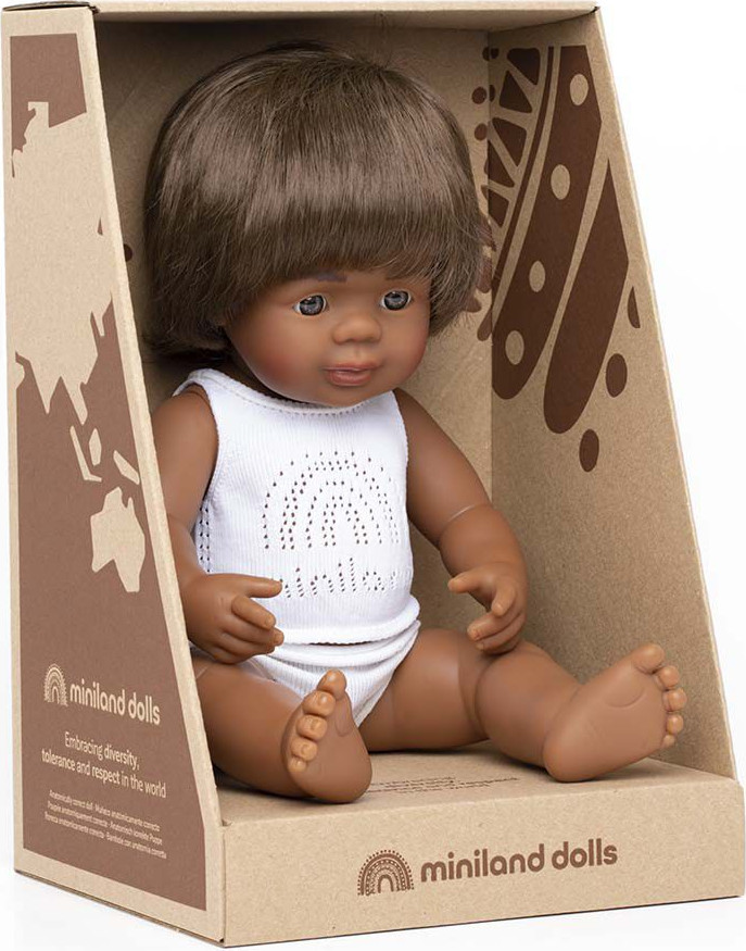 Miniland Leerpop Australische jongen, 38 cm