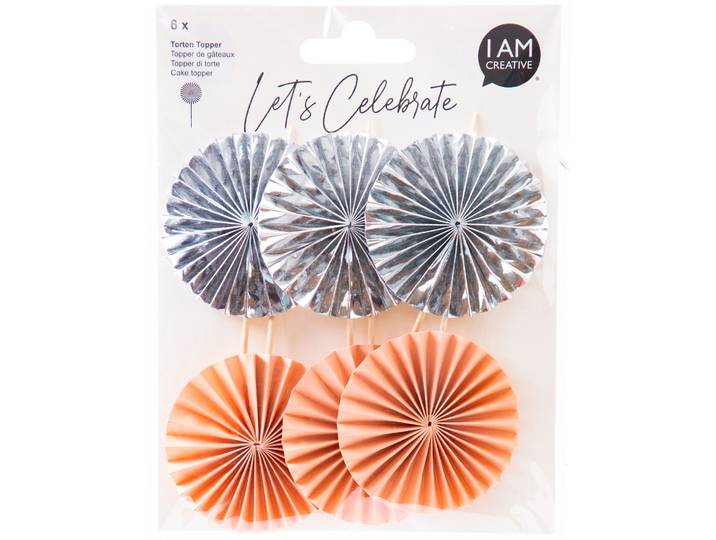 Girlande I am creative lachs/silber Papier