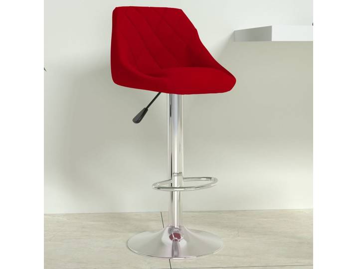 vidaXL Barhocker Weinrot Samt