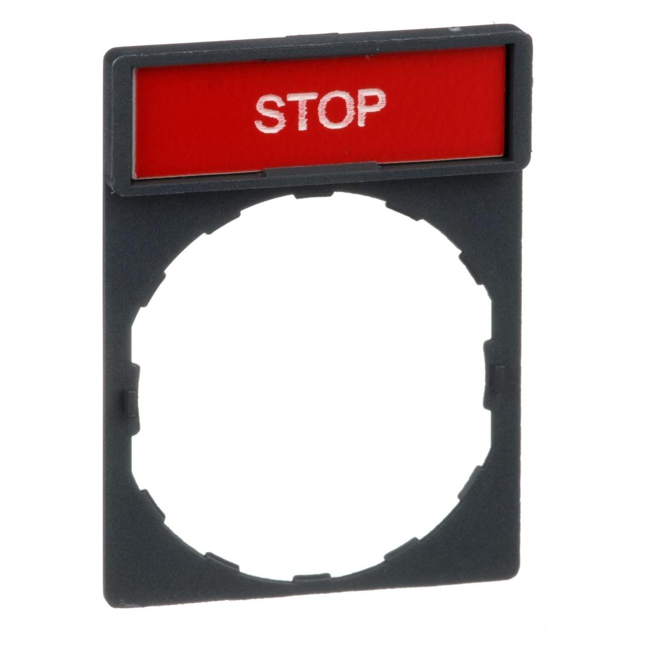 Schneider Electric Bezeichnungsschild STOP (ZBY2304)