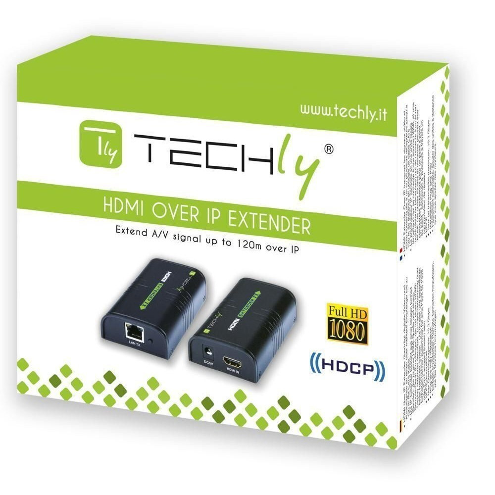 Techly Extra ontvanger voor versterker/splitter, HDMI over IP