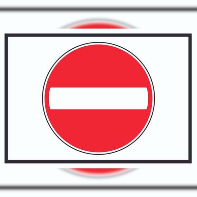 HB-Druck Kein Eingang Symbol Schild A3 (297x420mm)