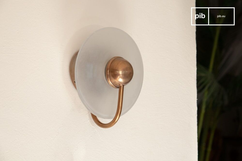 PIB Aplique de cristal y latón dorado