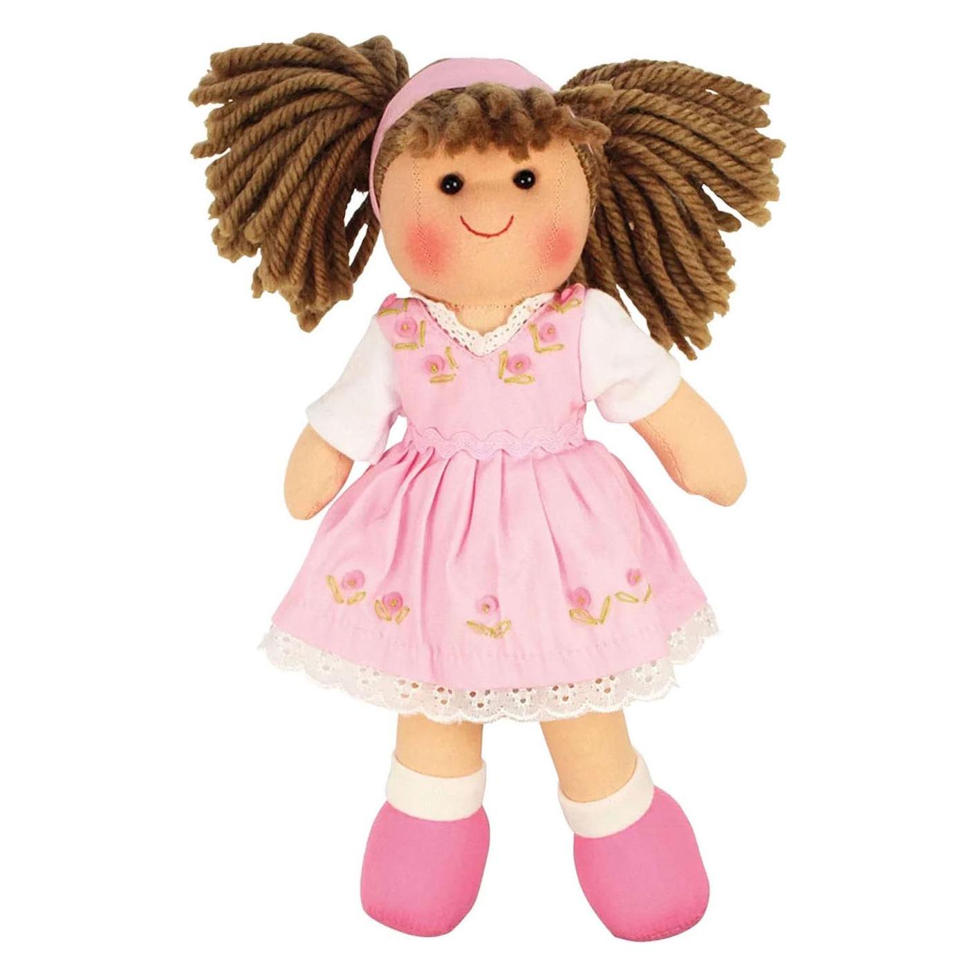 Bigjigs Toys Stoffpuppe Rose 28 cm / ab 0 Jahren (BJD007)