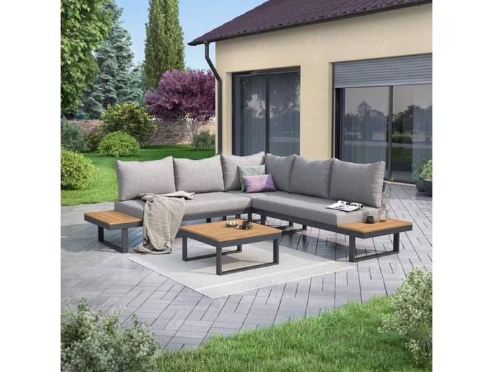 OUTLIV. Naxos Ecklounge inkl. Loungetisch Aluminium/Polyester