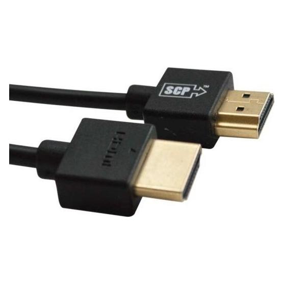 SCP 940 Ultra Slim High Speed W/Ethernet HDMI Cable 18Gbps 4K@60 4:4:4 HDCP2.2 2.5m (2.50 m) (940-8B)
